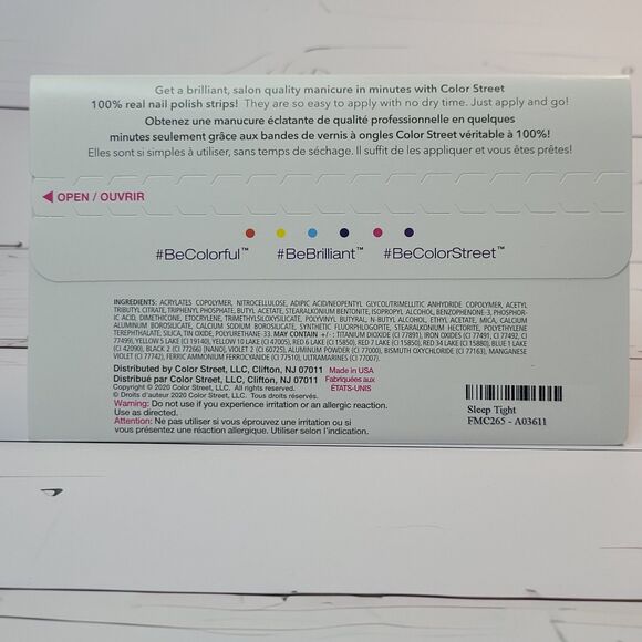 Color Street Sleep Tight nail polish strips NWT - Picture 3 of 5